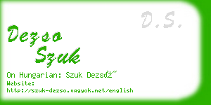 dezso szuk business card